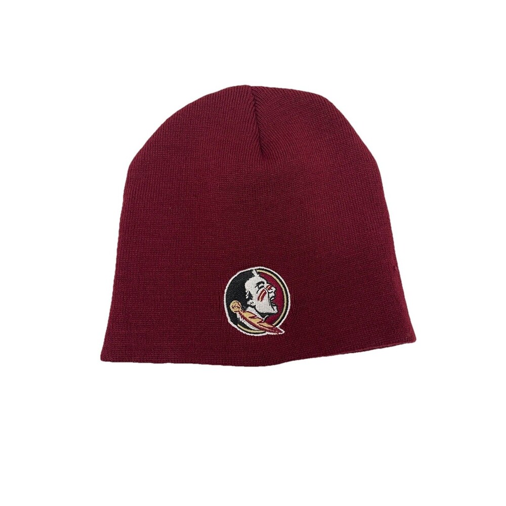 FSU Garnet Knit Beanie Hat Logo Embroidered Seminole Noles Captivating Headwear